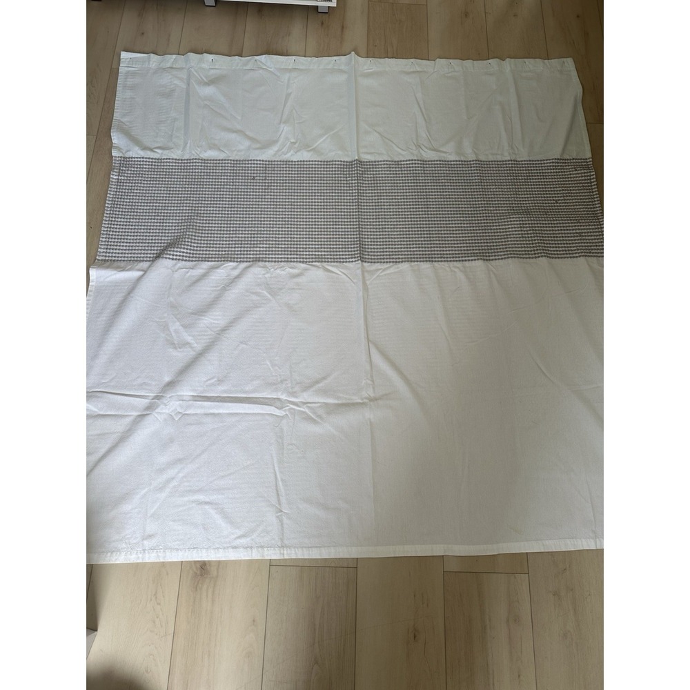 New Gray And White Striped Shower Curtain